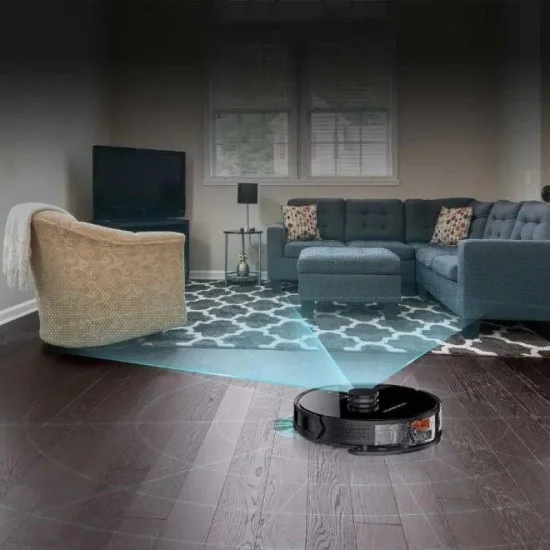 Powerology Smart Station Robot Vacuum & Mop - Black